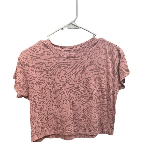 Lululemon Cropped Pink Patterned Top Size S/M - Picture 3 of 5
